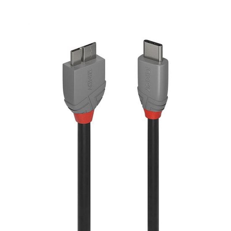Lindy 1m USB 3.2 Type C to Micro-B Cable, Anthra Line | 36621