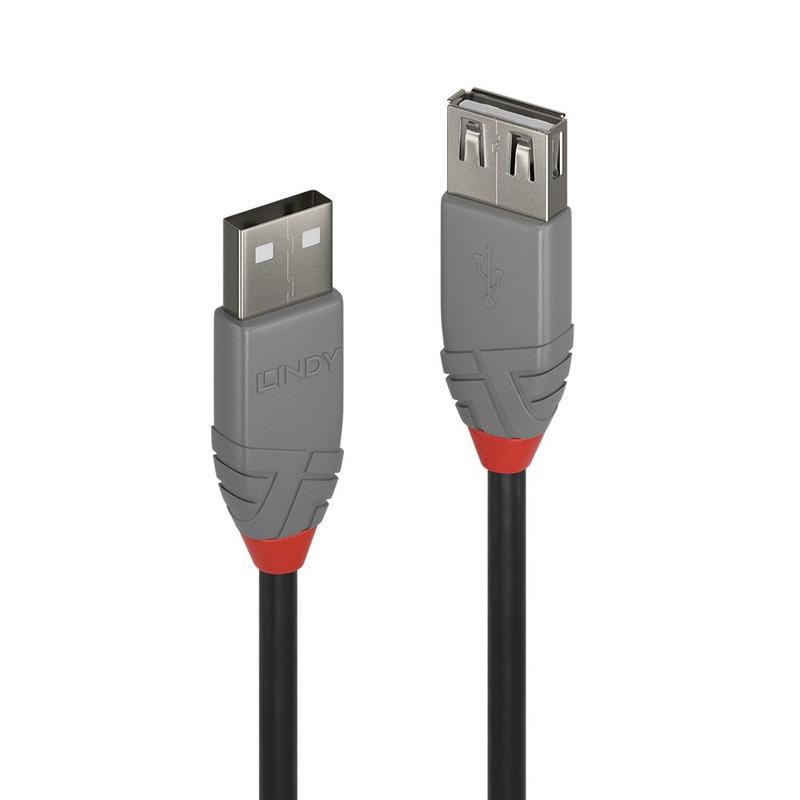 Lindy 3m USB 2.0 Type A Extension Cable, Anthra Line | 36704