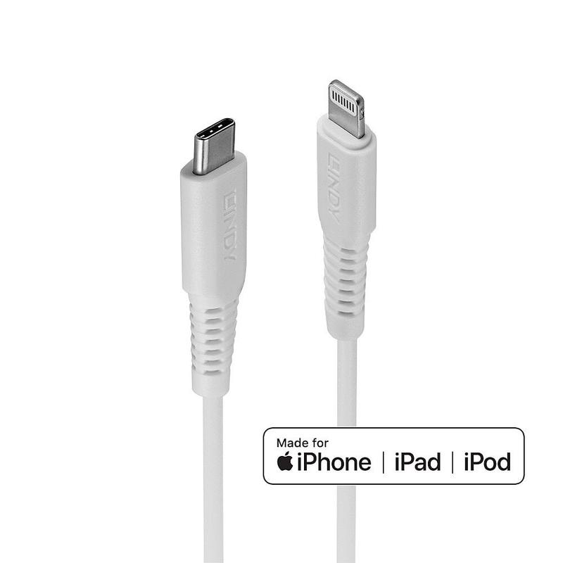 Lindy 2m USB Type C to Lightning Cable, White | 31317