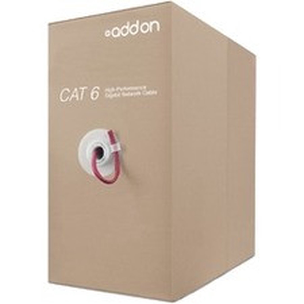 AddOn 1,000ft Cat6A STP 24AWG Solid Plenum Red Patch Cable - ADDCAT6A1KSPRED