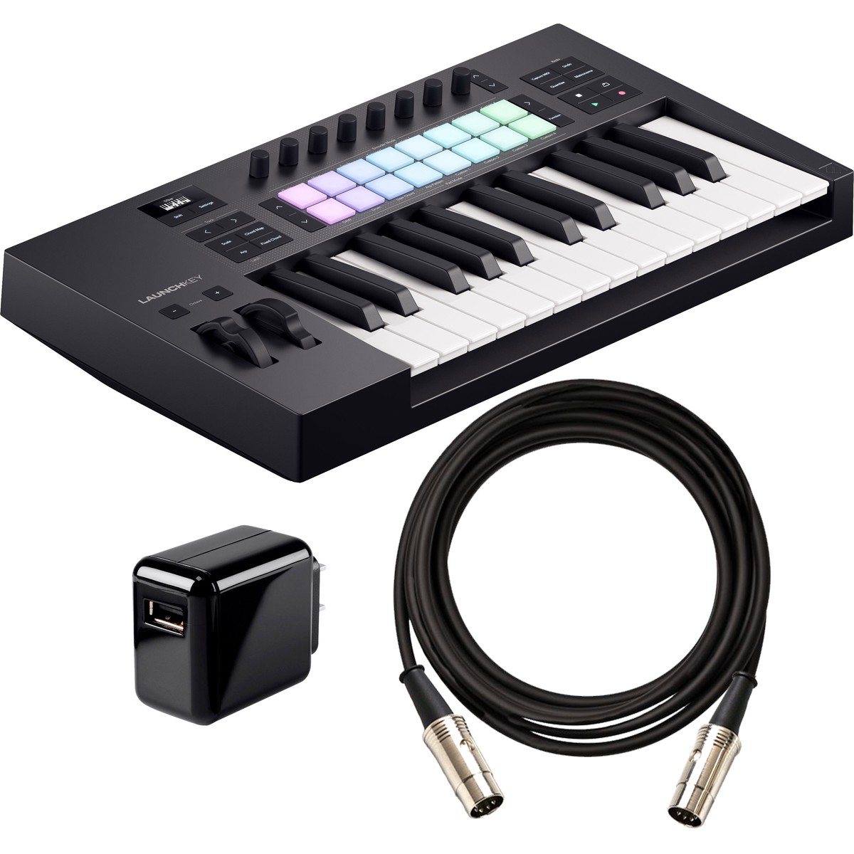 Novation Launchkey 25 Mk4 Keyboard Controller POWER & CABLE KIT
