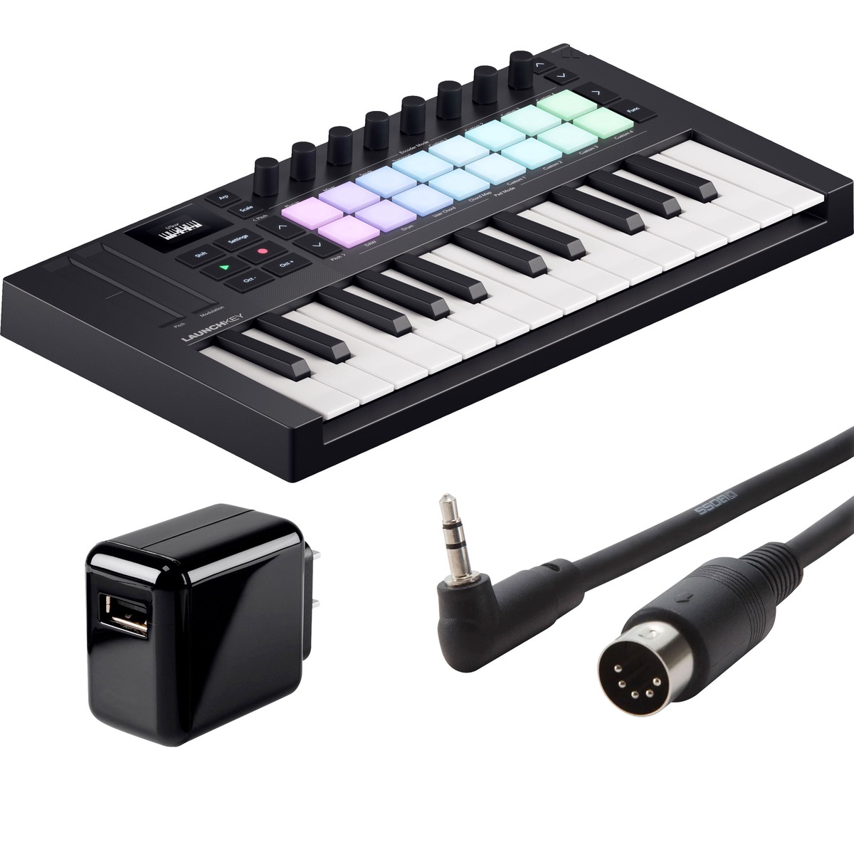 Novation Launchkey Mini 25 Mk4 Keyboard Controller POWER & CABLE KIT