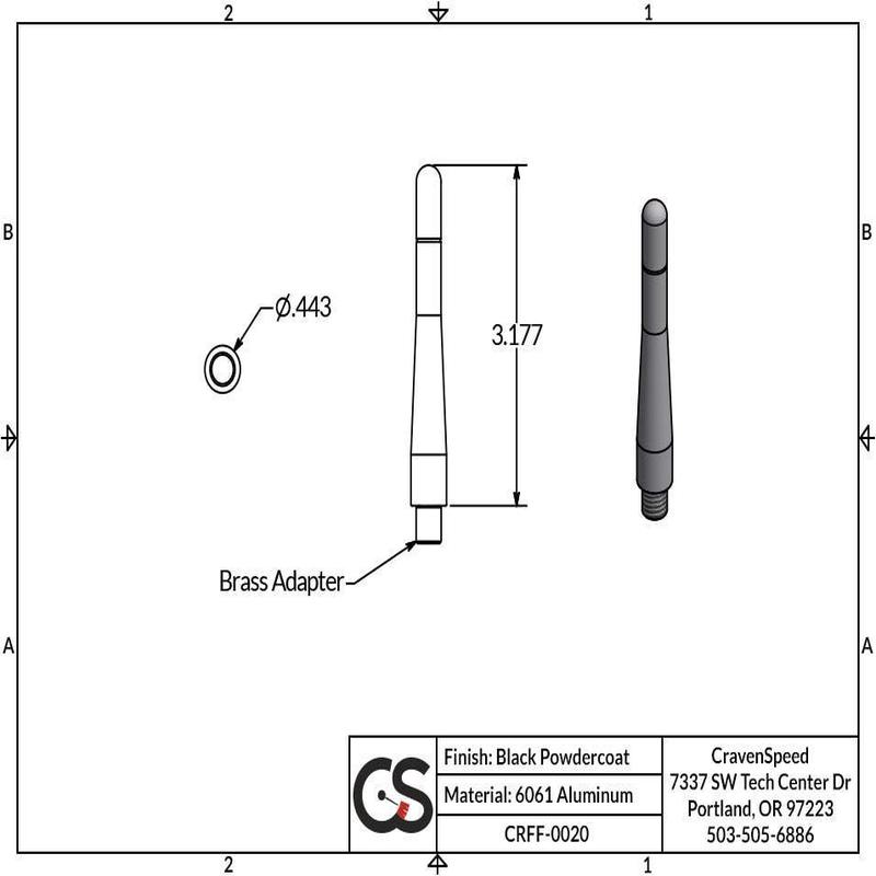 '07-17 Jeep JK Orginal Stubby Antenna