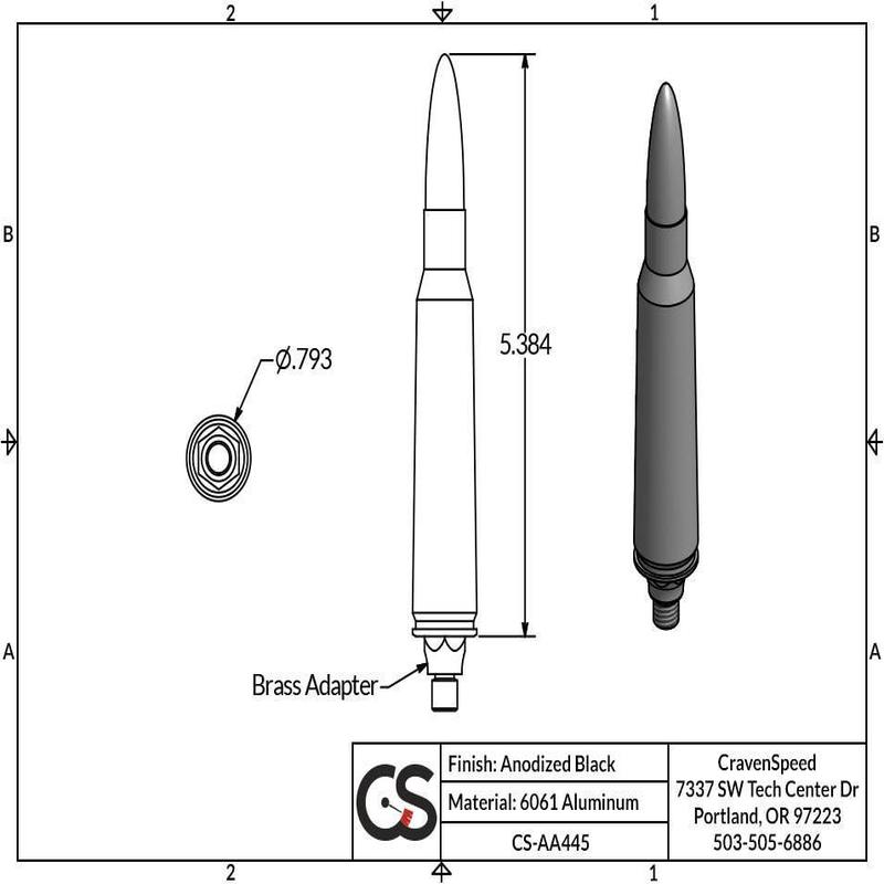 '07-17 Jeep JK Bullet Style Stubby Antenna