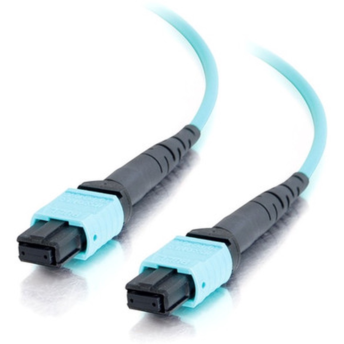 C2G 15m MPO to Fiber Array Cable Method B OM4 Plenum Rated (OFNP) - Aqua - 31321