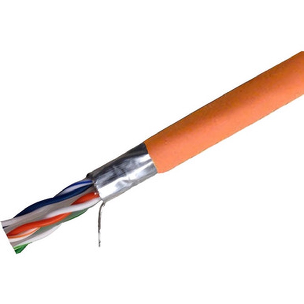 Weltron CAT6 Solid Shielded (CMR) Network Cable - T2404L6SH-OR