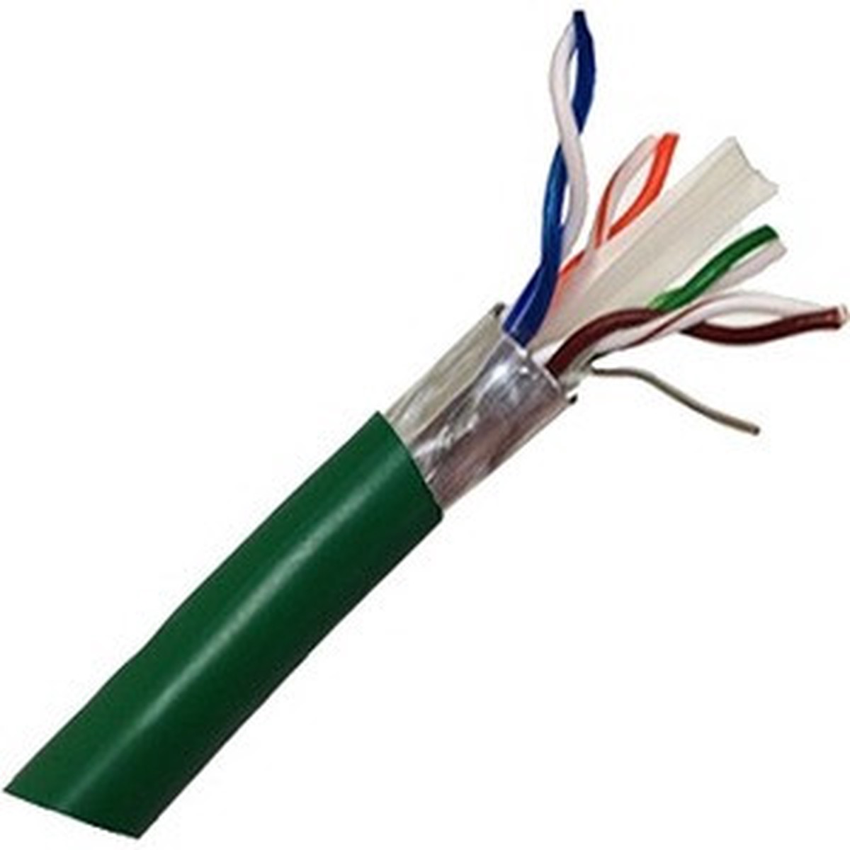 Weltron CAT6 Solid Shielded (CMR) Network Cable - T2404L6SH-GN