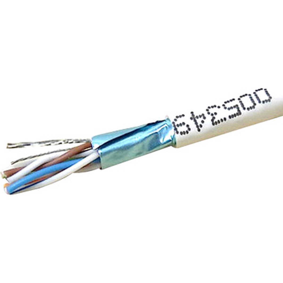 Weltron Cat5E Solid Shielded Riser (CMR) 4 Pair Cable - T2404L5ESH-WH