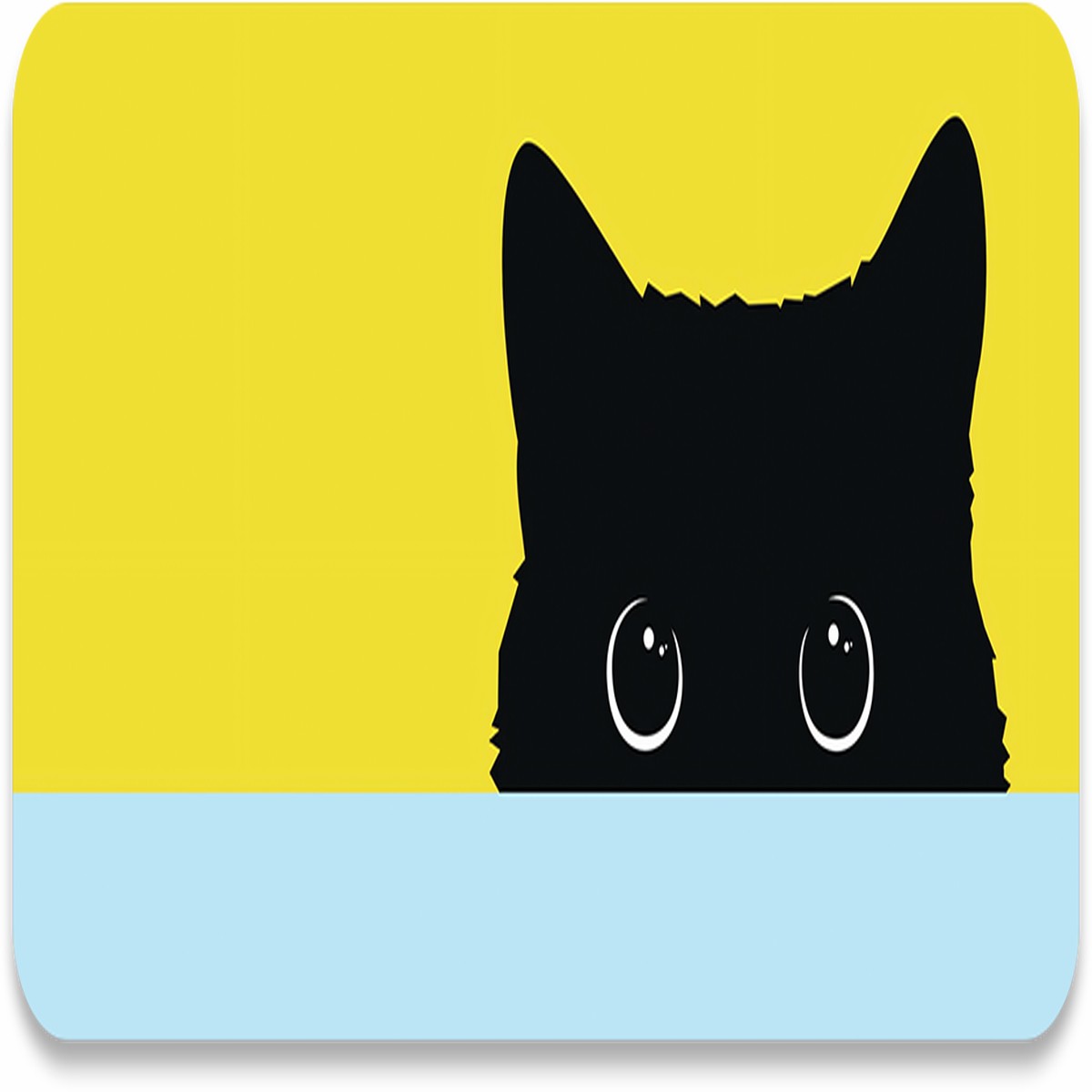 ClickyDuck Curious Cat Deskmat/Mousepad