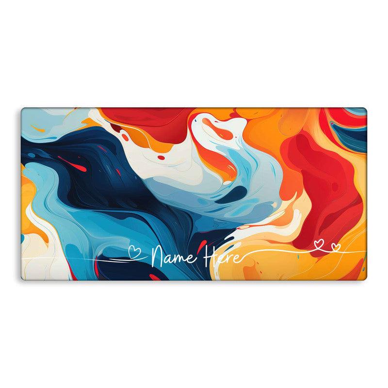 Fluid Waves Custom Name TechMat