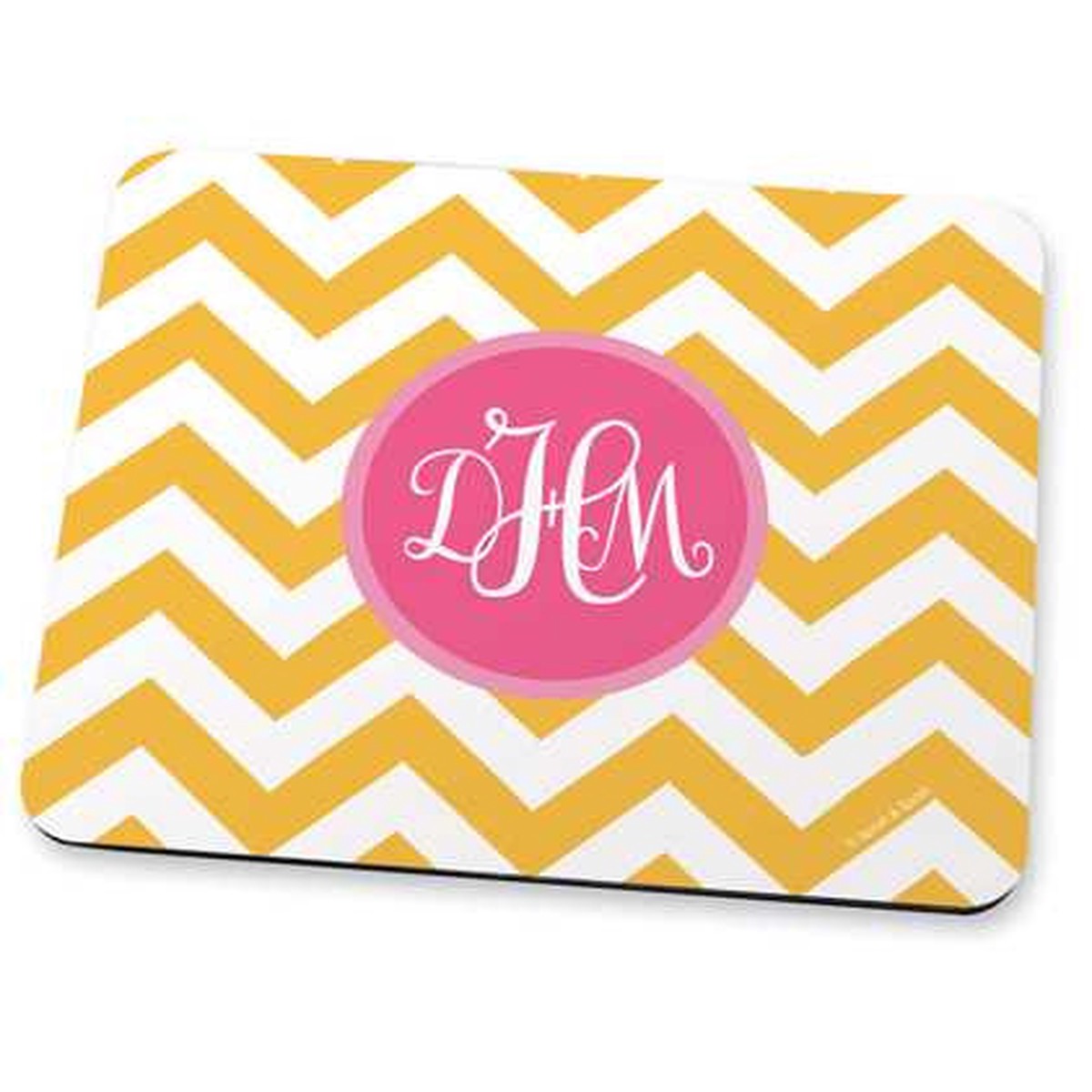 Classic yellow chevron Mouse Pad