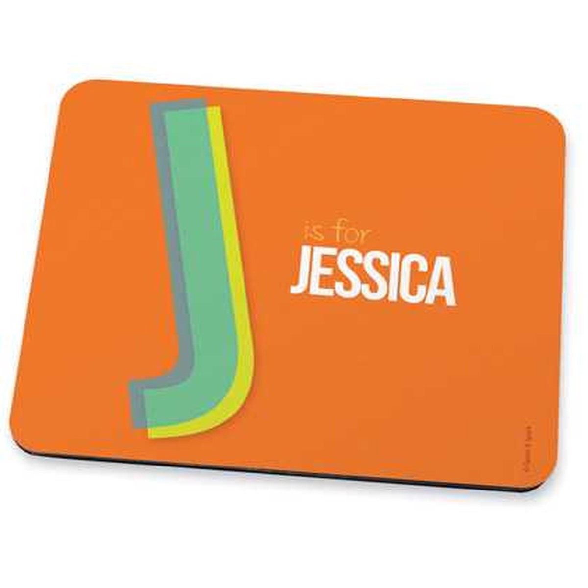 Double Initial Orange Mouse Pad