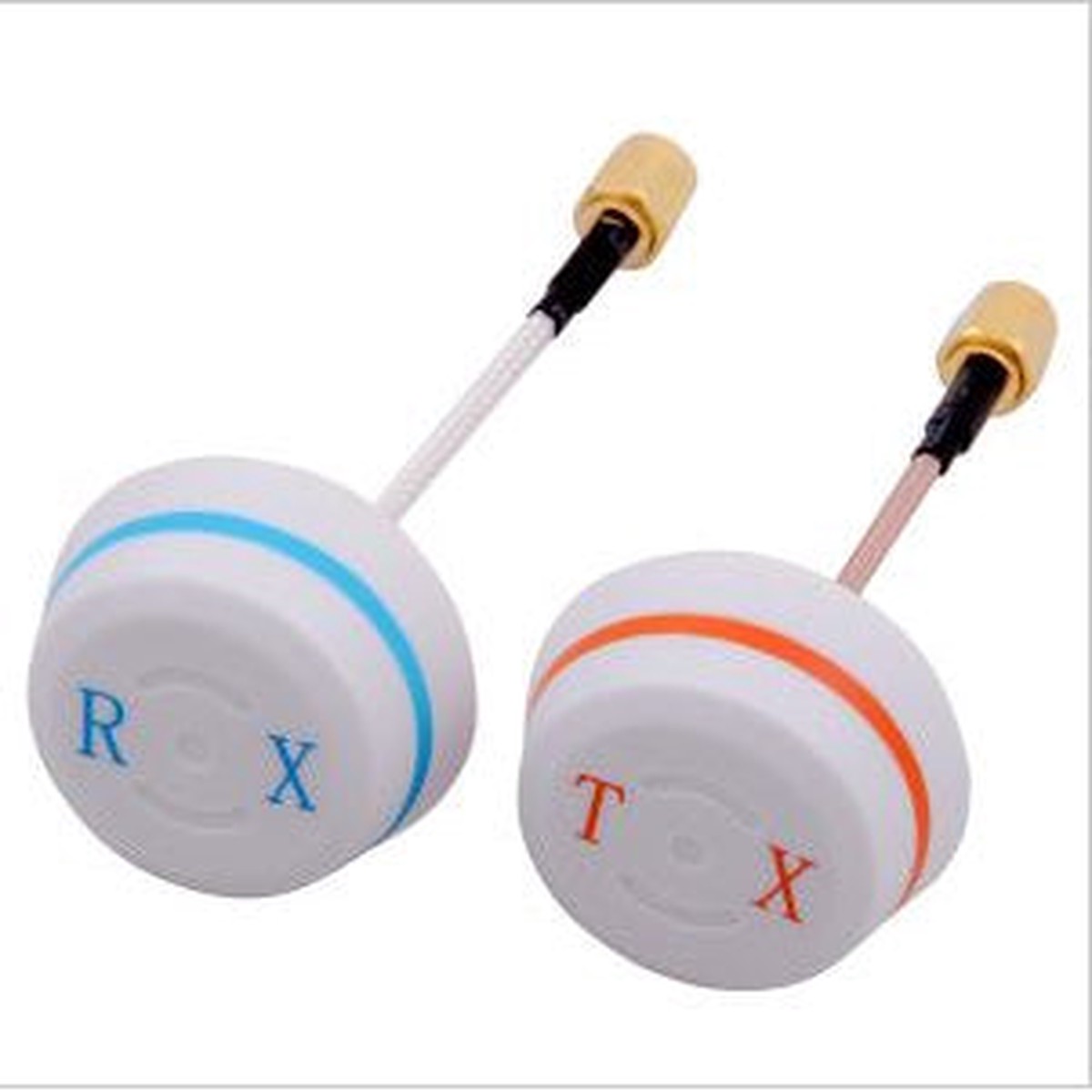 5.8G SMA Male FPV Antenna Pair (RX/TX) L-Shape, SWR <1.5, 5.72G/5.74G RC Airplane 21043