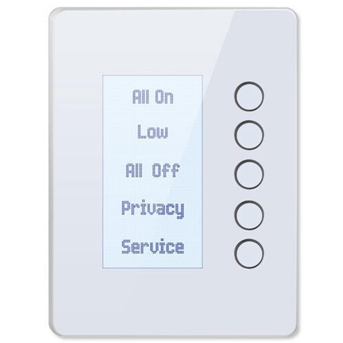Evolve LCD-1WH Z-Wave Single Gang Wall Mounted 5-Button LCD Controller - White - Default Title