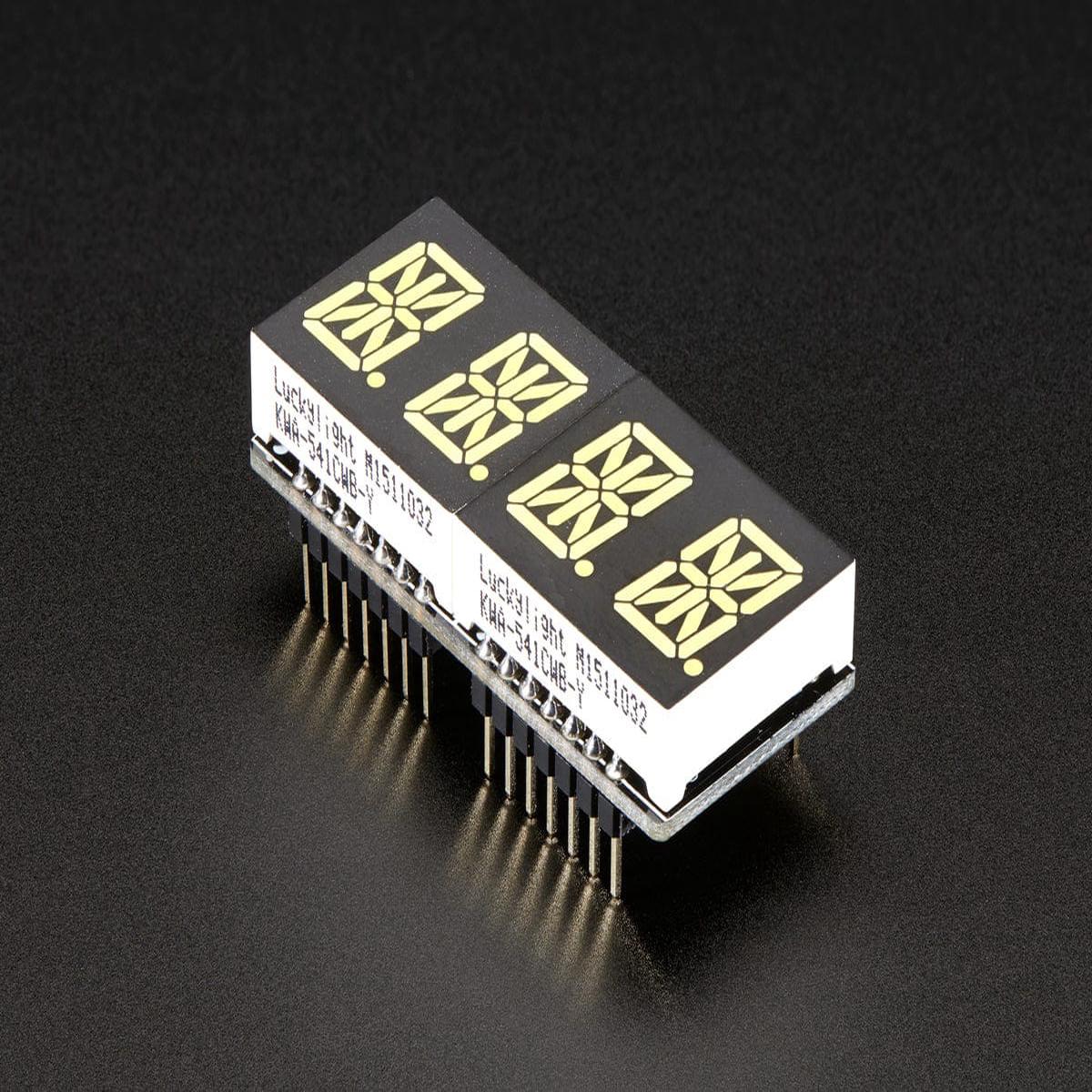 Adafruit 0.54 Quad Alphanumeric FeatherWing Display - White