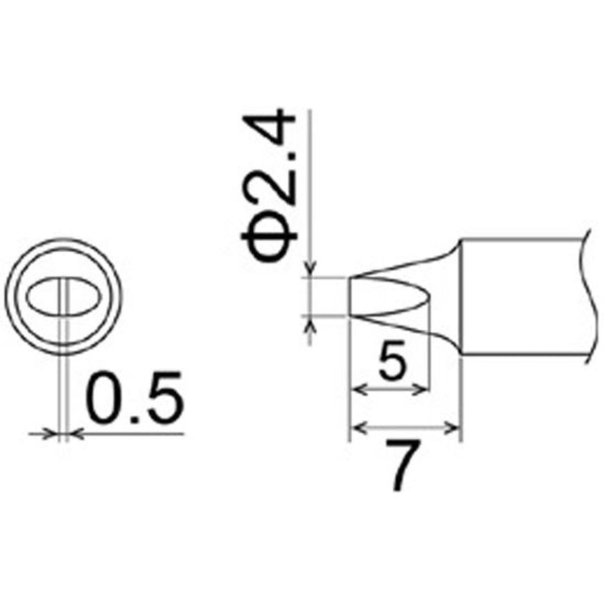 Hakko Soldering Tip Shape 2.4D HT22-D24