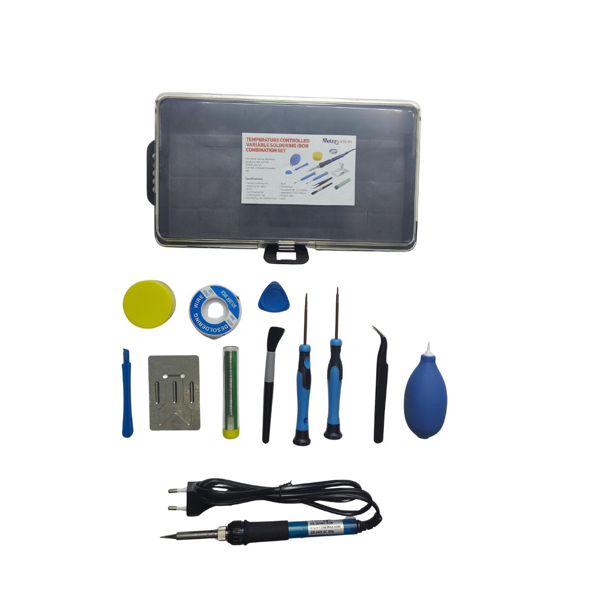 MTQ911 Temperature controlled variable soldering iron combination set