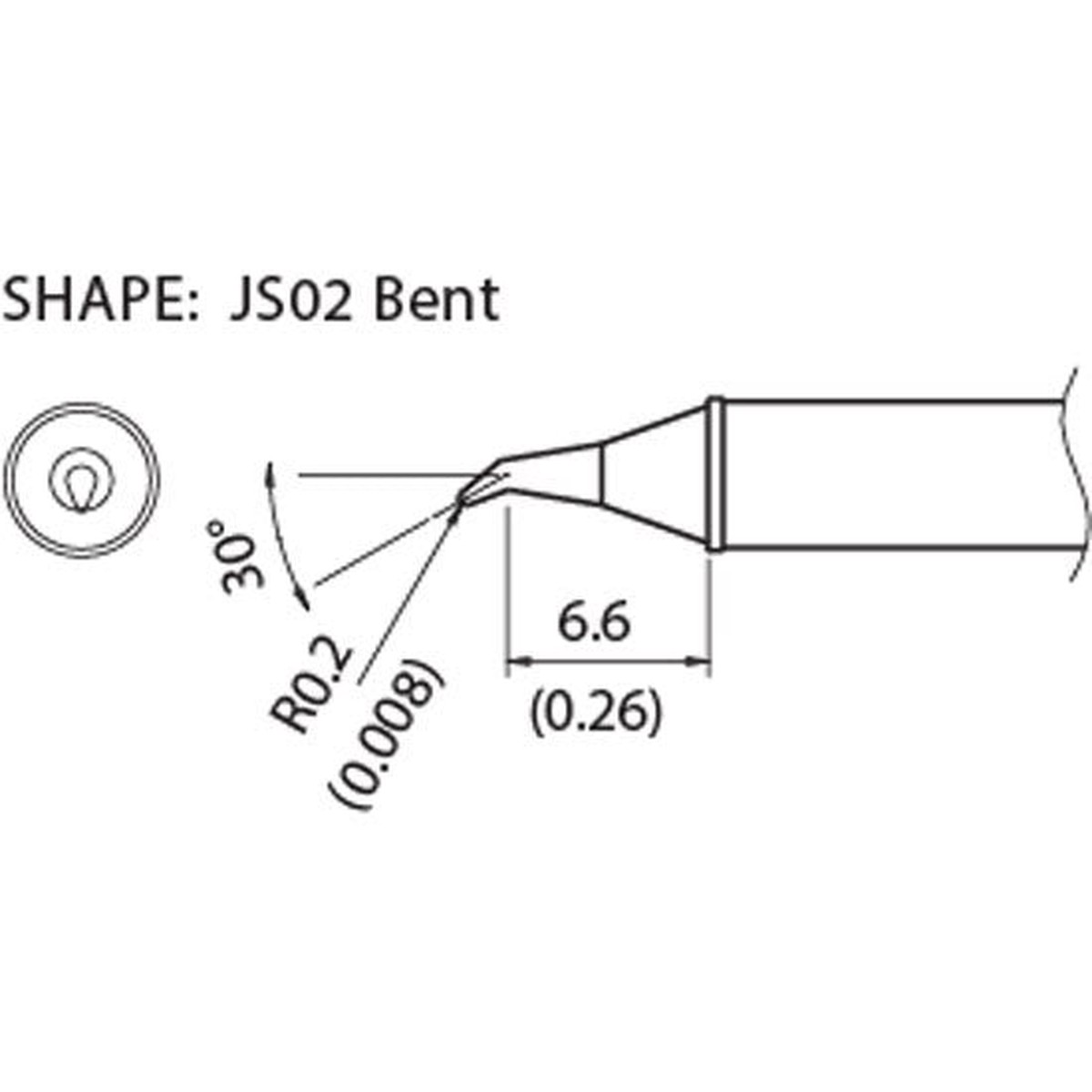 Hakko Soldering Tip Shape-0.2RSSB for FX-1001